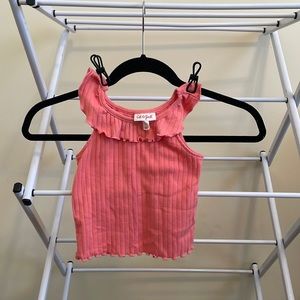 Cat and Jack 2T ruffle sleeves rubbed tank